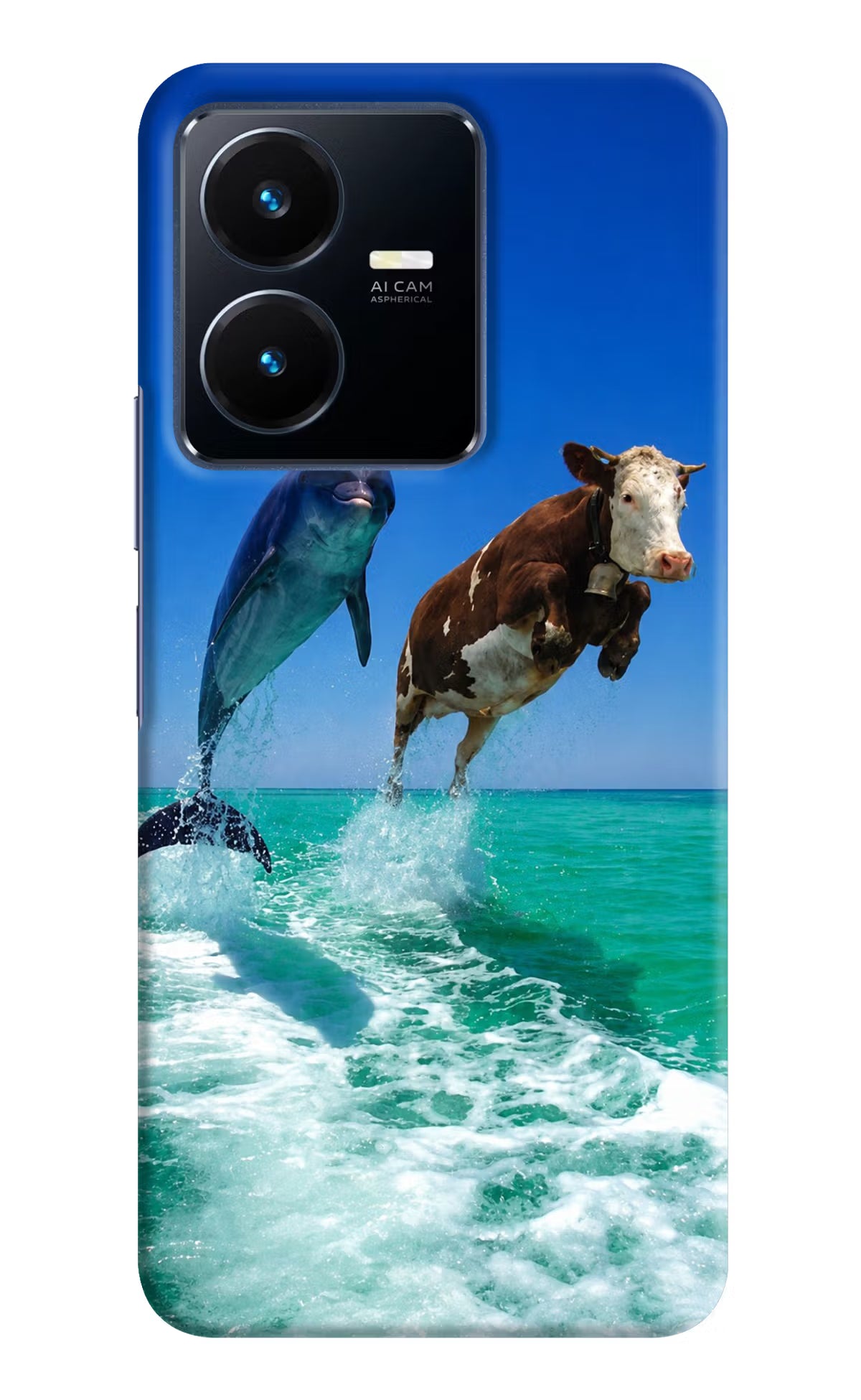 Dolphin vs Cow Vivo Y22 Back Cover
