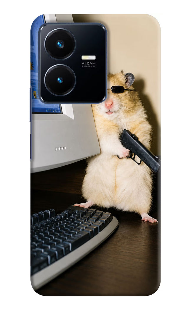 Hacker Hamster Vivo Y22 Hard Case Back Cover by Casekaro