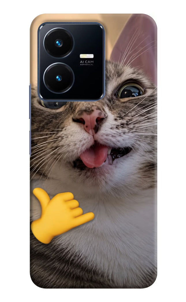 Silly Cat Call Vivo Y22 Hard Case Back Cover by Casekaro