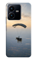 Skydiving Cow Vivo Y22 Hard Case Back Cover by Casekaro