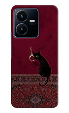 Midnight Cat Vivo Y22 Back Cover
