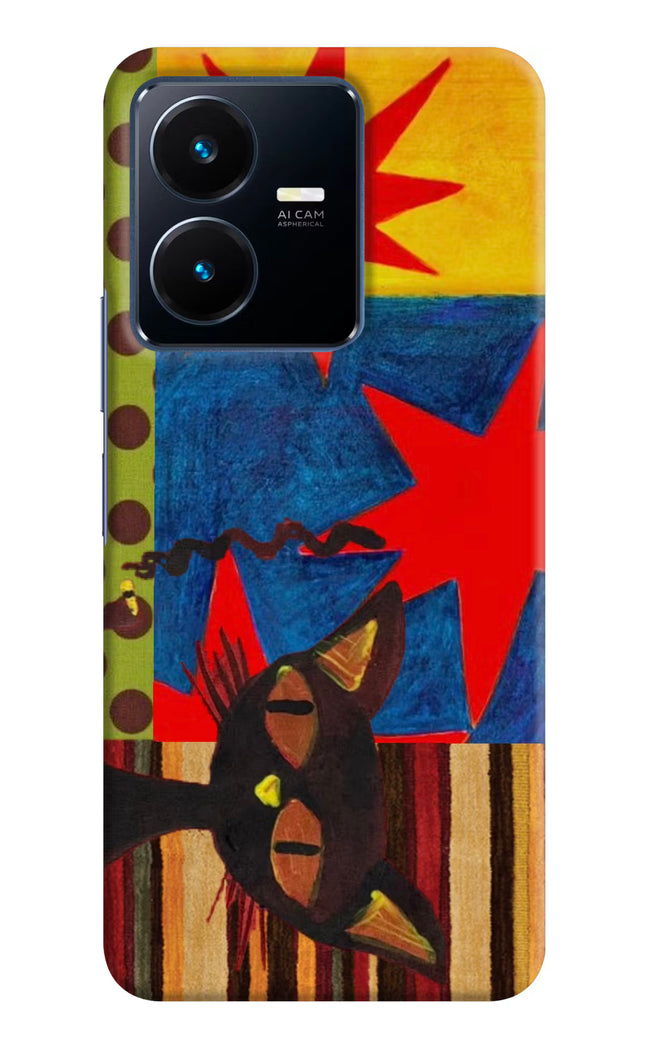Pop Cat Vivo Y22 Hard Case Back Cover by Casekaro
