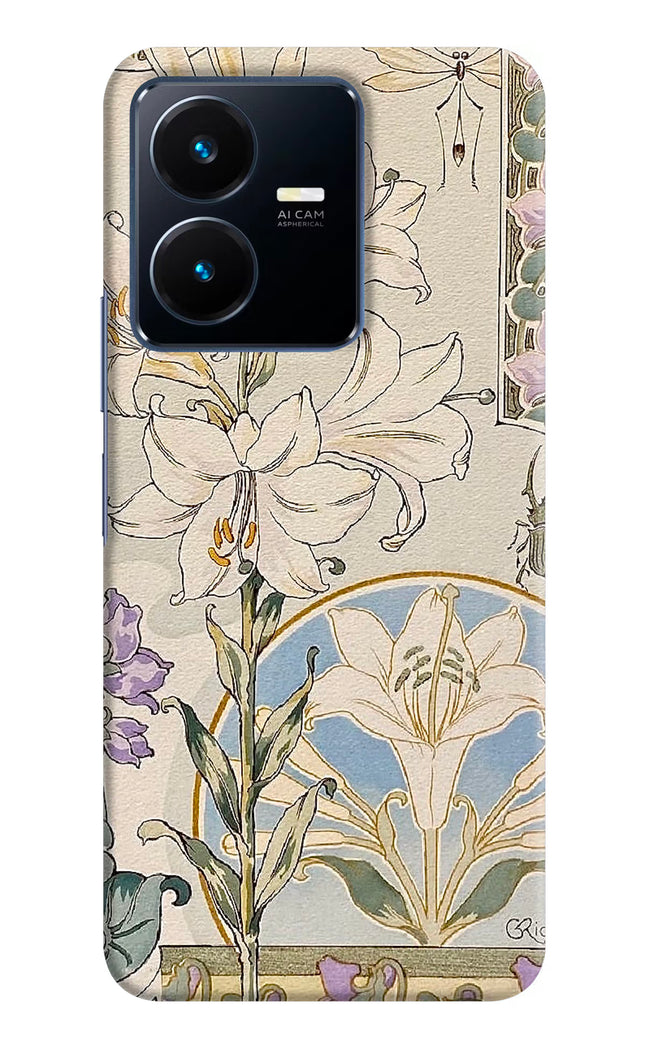 White Lily Vivo Y22 Hard Case Back Cover by Casekaro