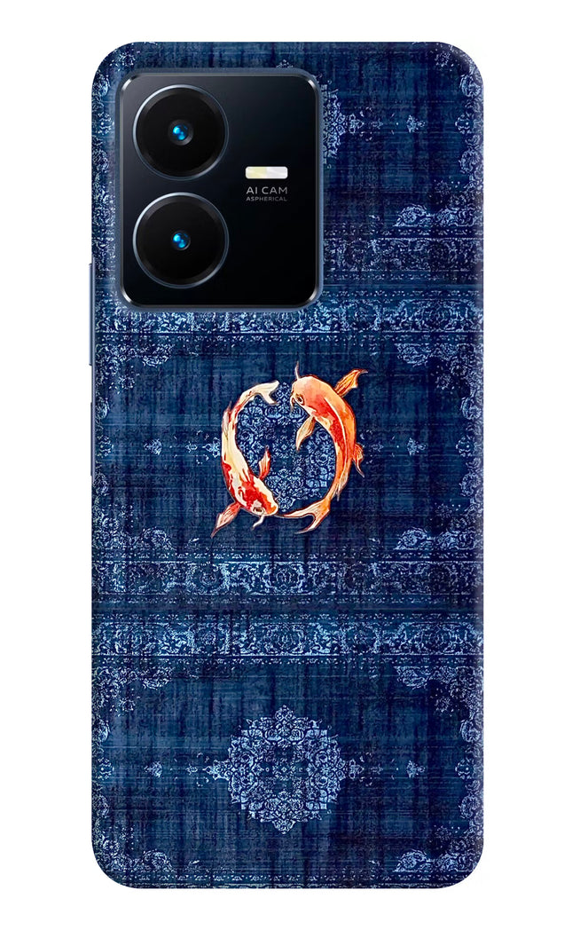 Koi Blue Vivo Y22 Hard Case Back Cover by Casekaro
