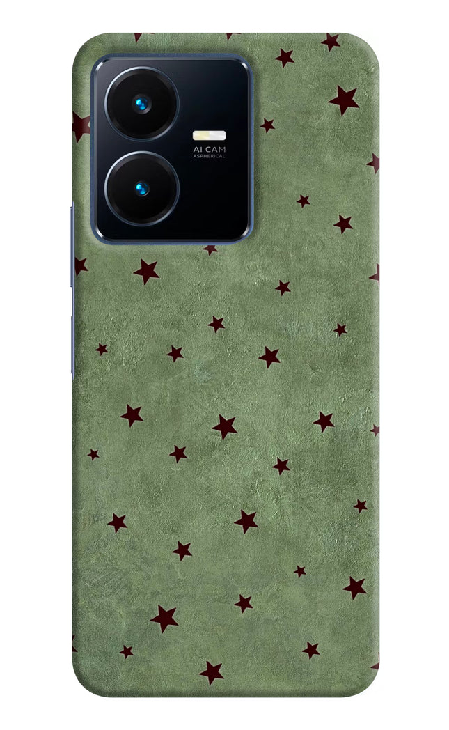 Green Stars Vivo Y22 Hard Case Back Cover by Casekaro