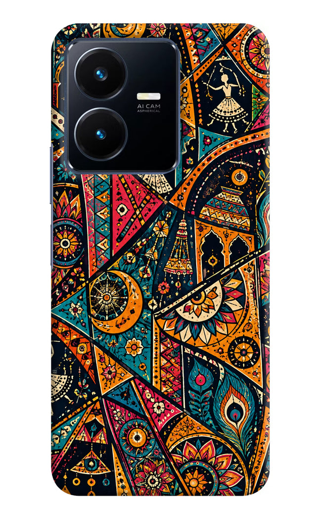 Folk Print Vivo Y22 Hard Case Back Cover by Casekaro