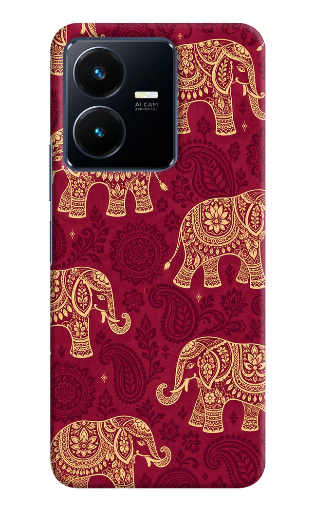 Maroon Elephant Vivo Y22 Back Cover