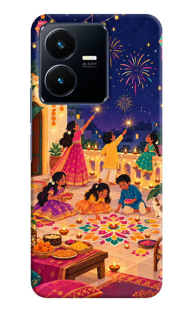 Diwali Night Vivo Y22 Back Cover