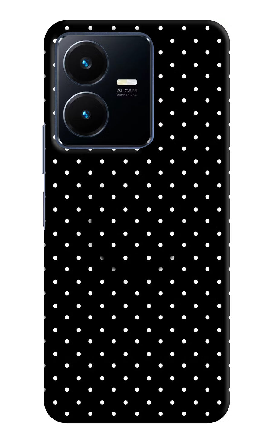 White Dots Vivo Y22 Pop Case, Hard case