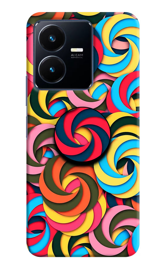 Spiral Pattern Vivo Y22 Pop Case by Casekaro