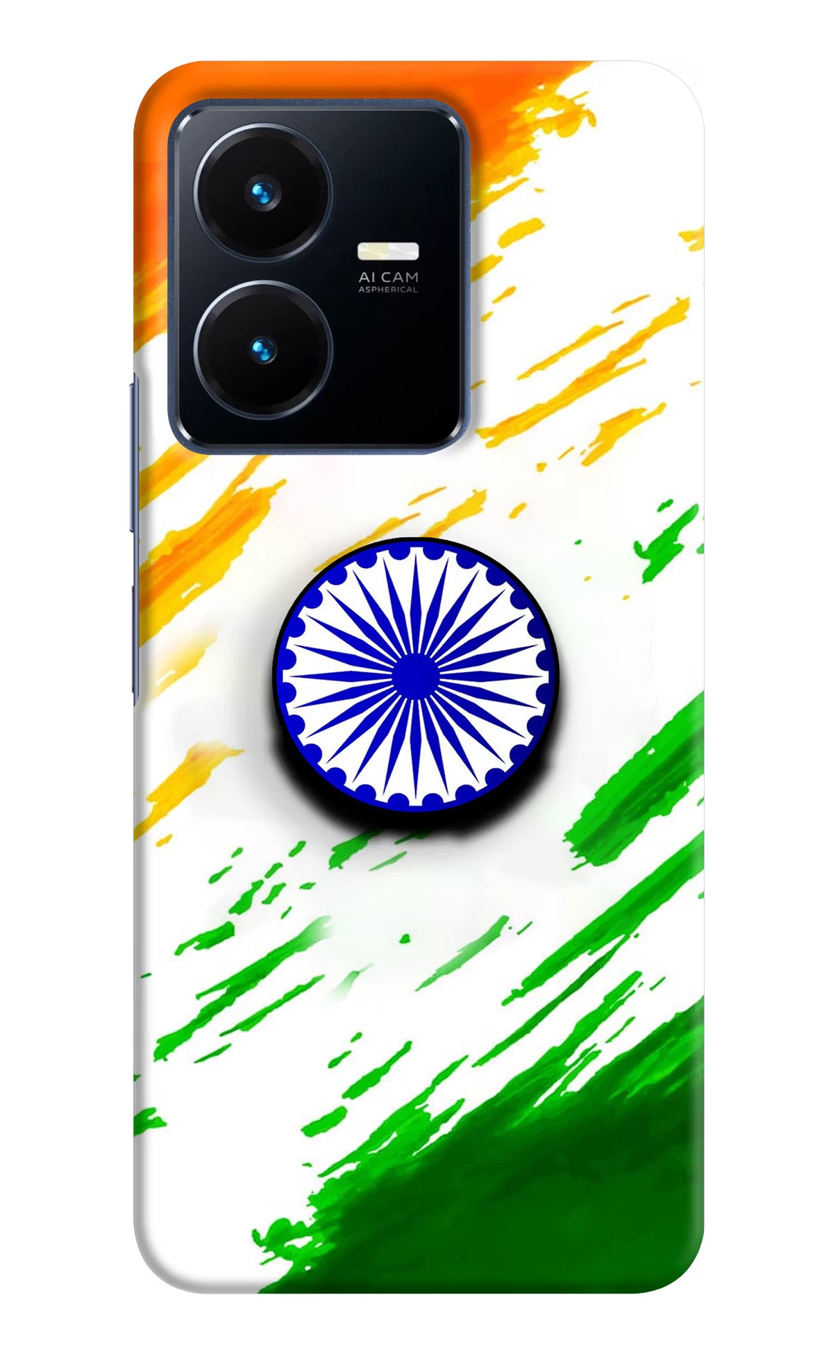 Indian Flag Ashoka Chakra Vivo Y22 Pop Case by Casekaro