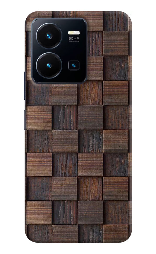 Wooden Cube Design Vivo Y35 Hard Case Back Cover by Casekaro