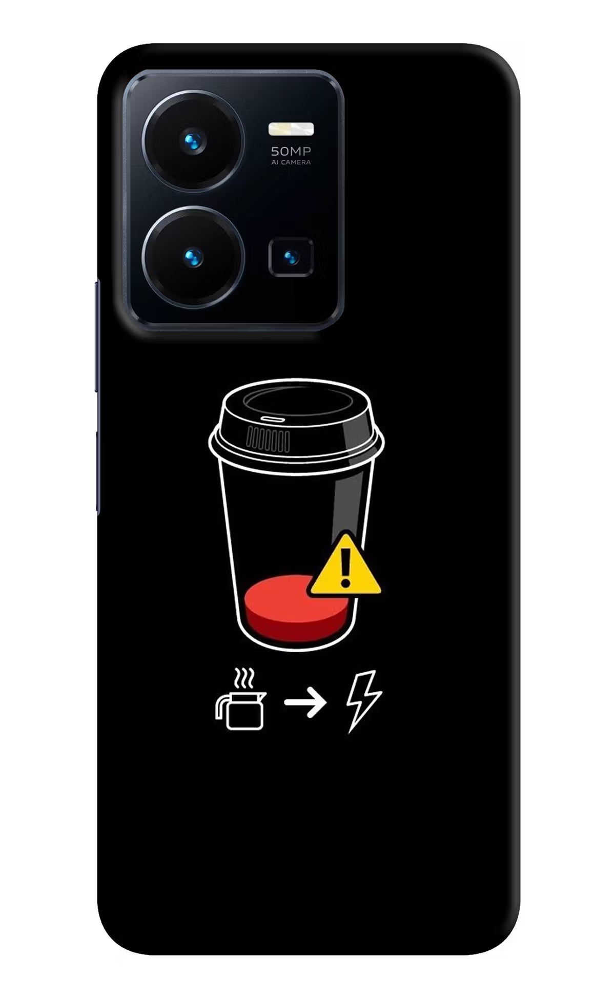 Coffee Vivo Y35 Hard Case Back Cover by Casekaro