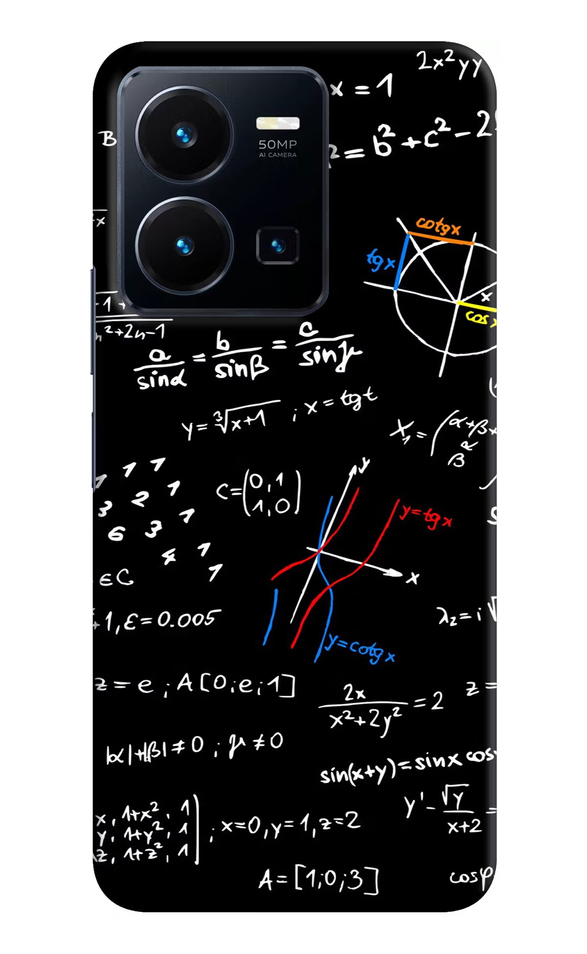 Mathematics Formula Vivo Y35 Hard Case Back Cover by Casekaro