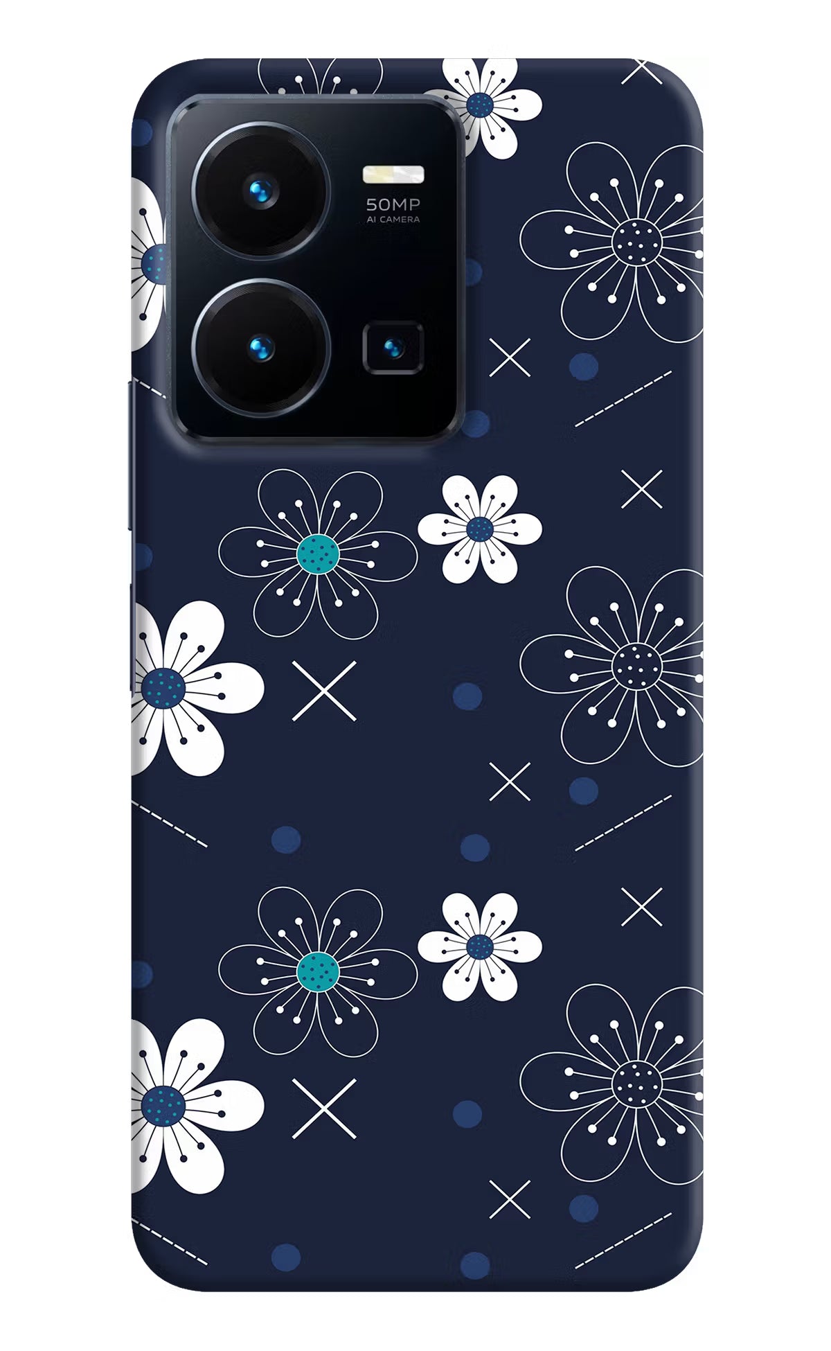 Flowers Vivo Y35 Hard Case Back Cover by Casekaro