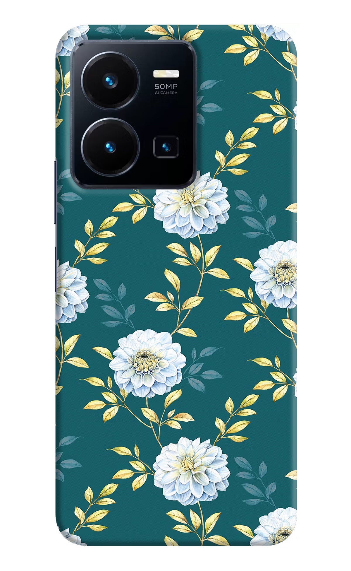 Flowers Vivo Y35 Hard Case Back Cover by Casekaro