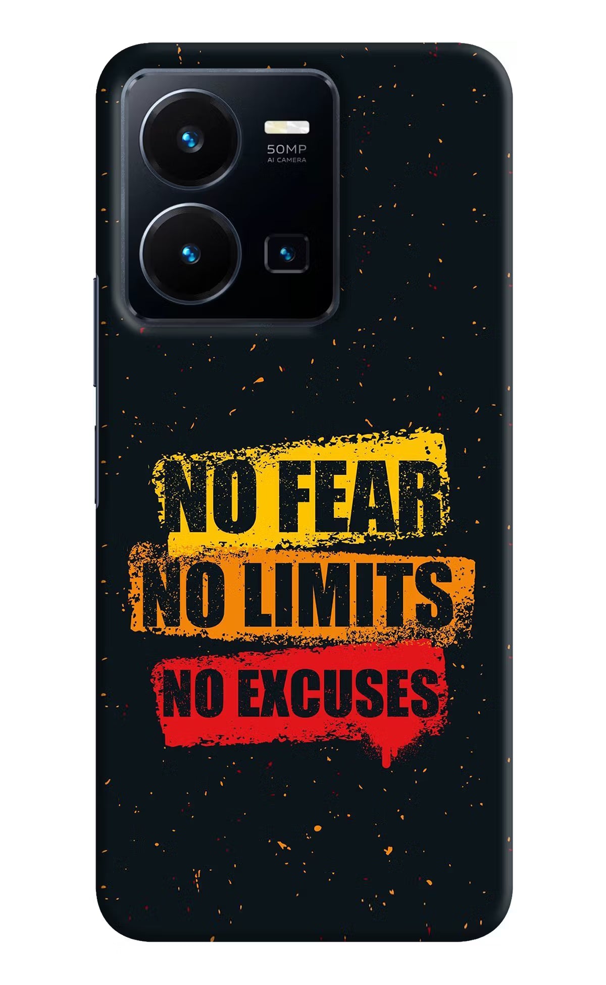 No Fear No Limits No Excuse Vivo Y35 Hard Case Back Cover by Casekaro