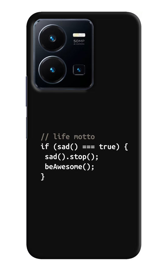 Life Motto Code Vivo Y35 Hard Case Back Cover by Casekaro