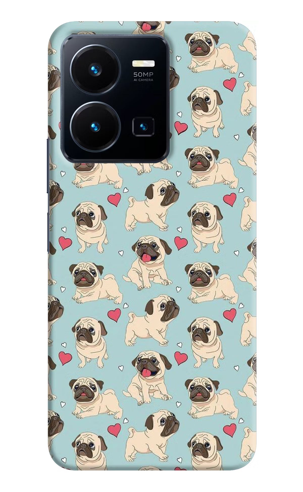 Pug Dog Vivo Y35 Hard Case Back Cover by Casekaro