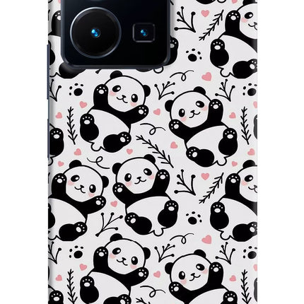 Cute Panda Vivo Y35 Hard Case Back Cover by Casekaro