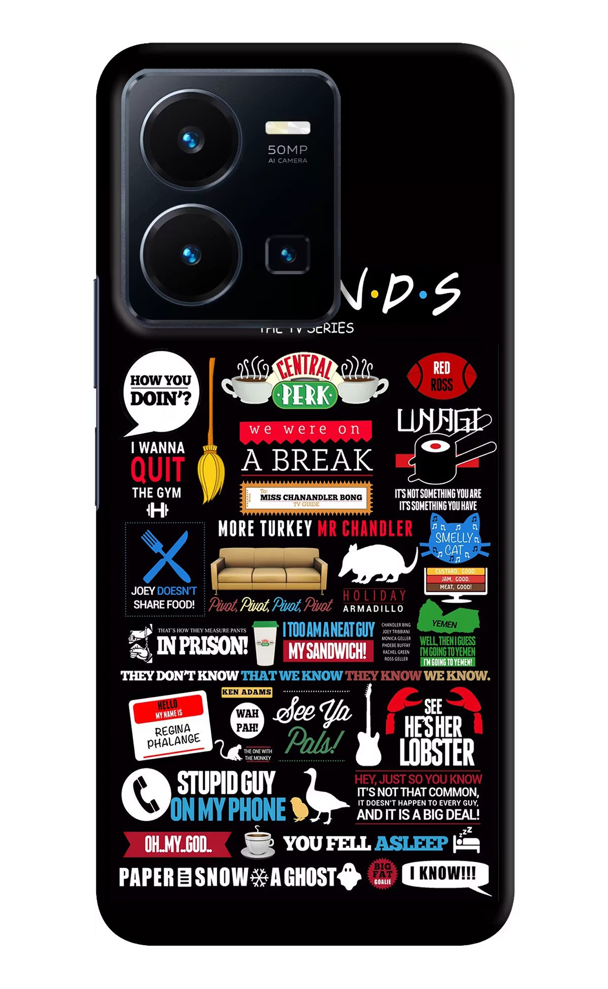 FRIENDS Vivo Y35 Hard Case Back Cover by Casekaro