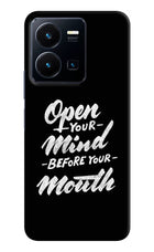 Open Your Mind Before Your Mouth Vivo Y35 Hard Case Back Cover by Casekaro