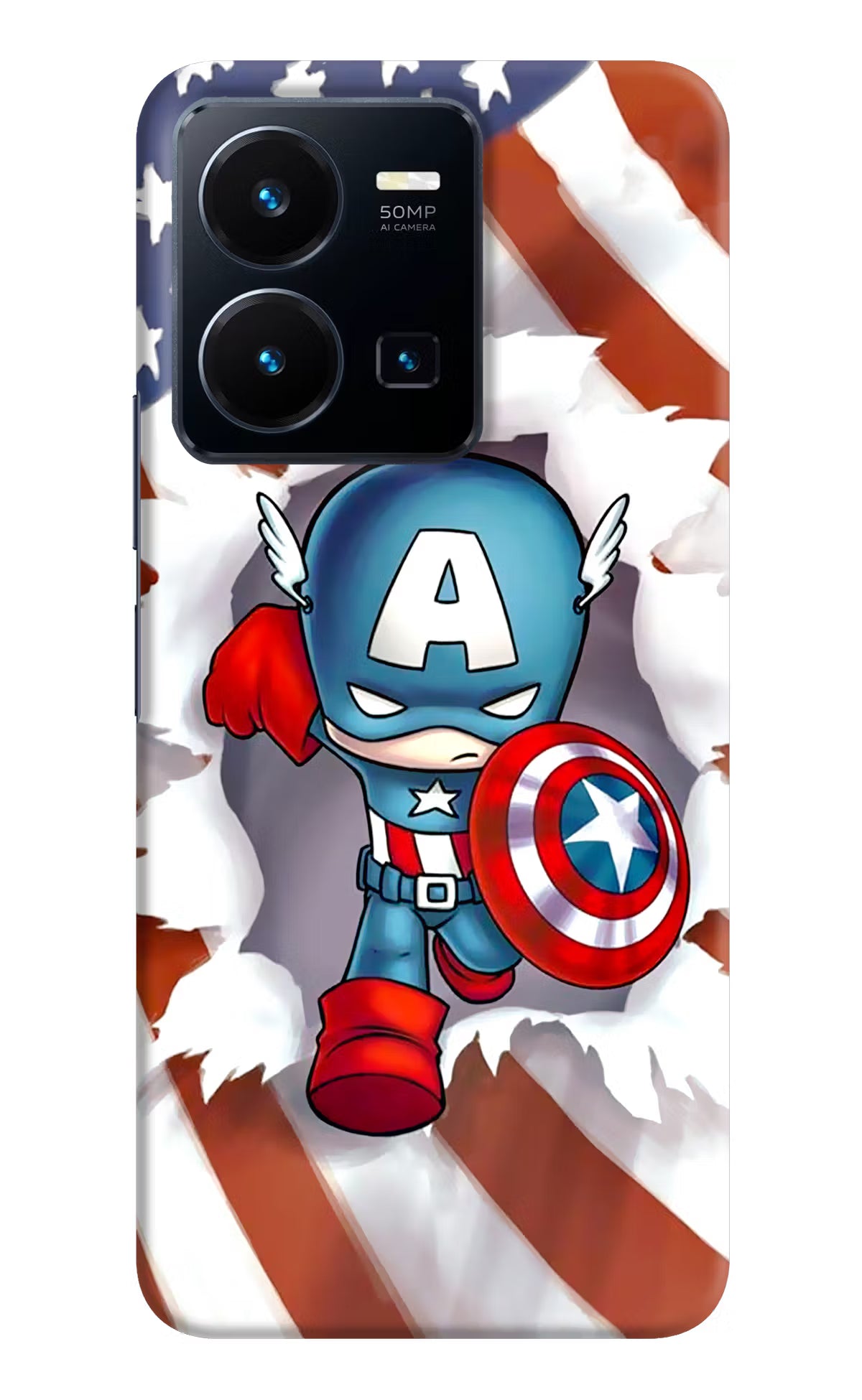 Captain America Vivo Y35 Hard Case Back Cover by Casekaro