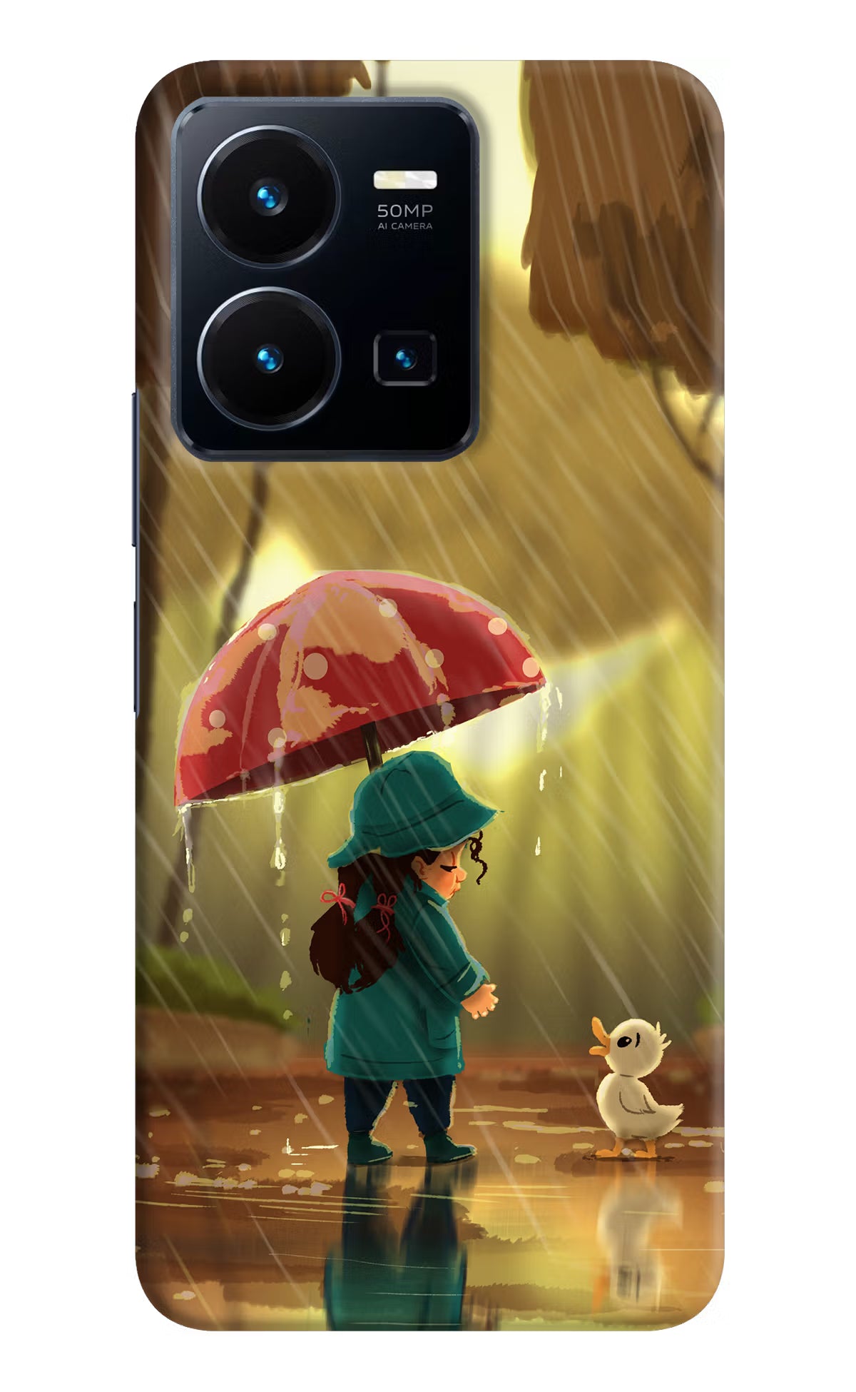 Rainy Day Vivo Y35 Hard Case Back Cover by Casekaro