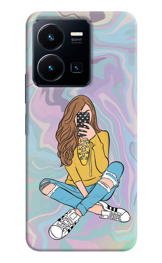 Selfie Girl Vivo Y35 Hard Case Back Cover by Casekaro