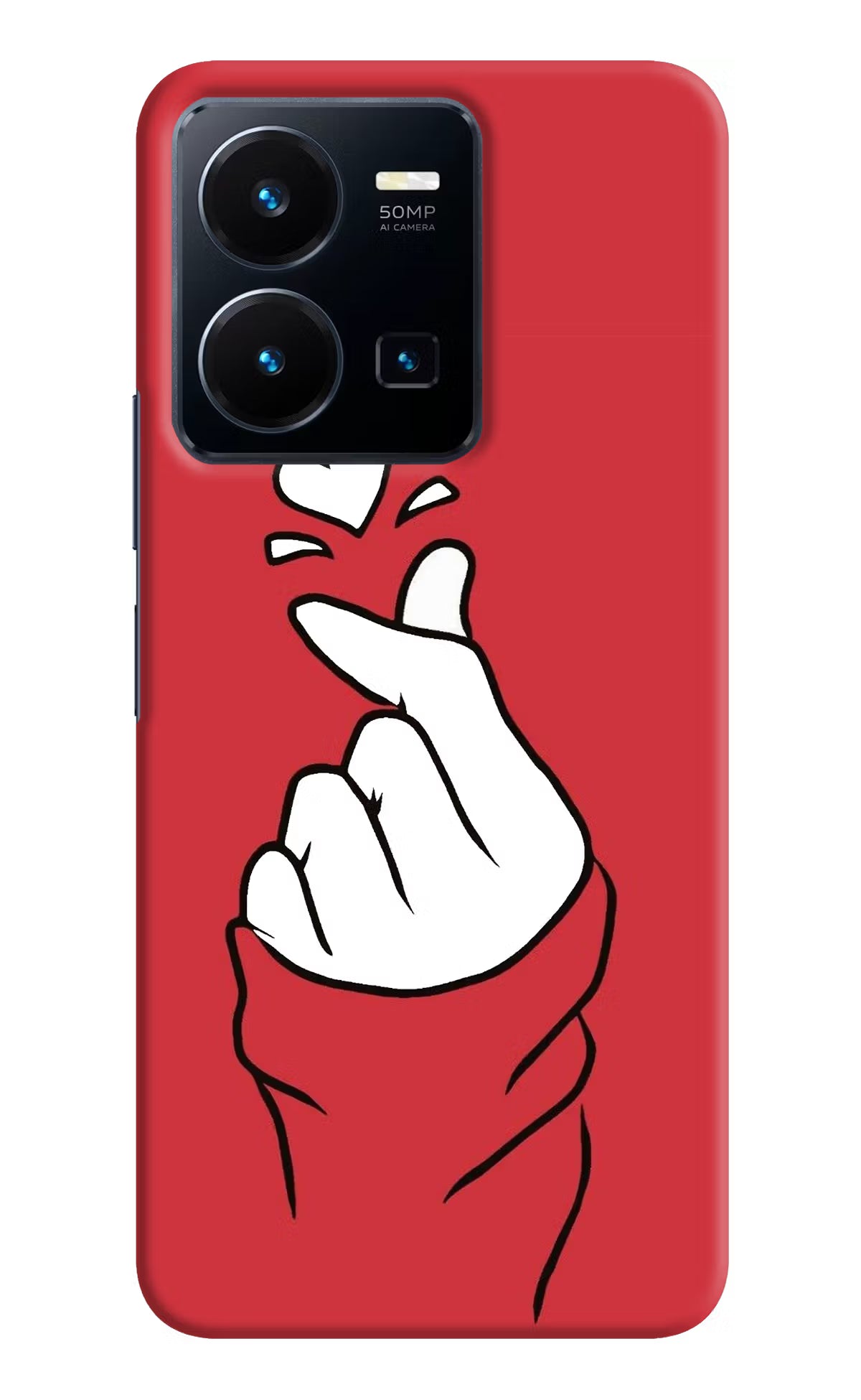 Korean Love Sign Vivo Y35 Hard Case Back Cover by Casekaro