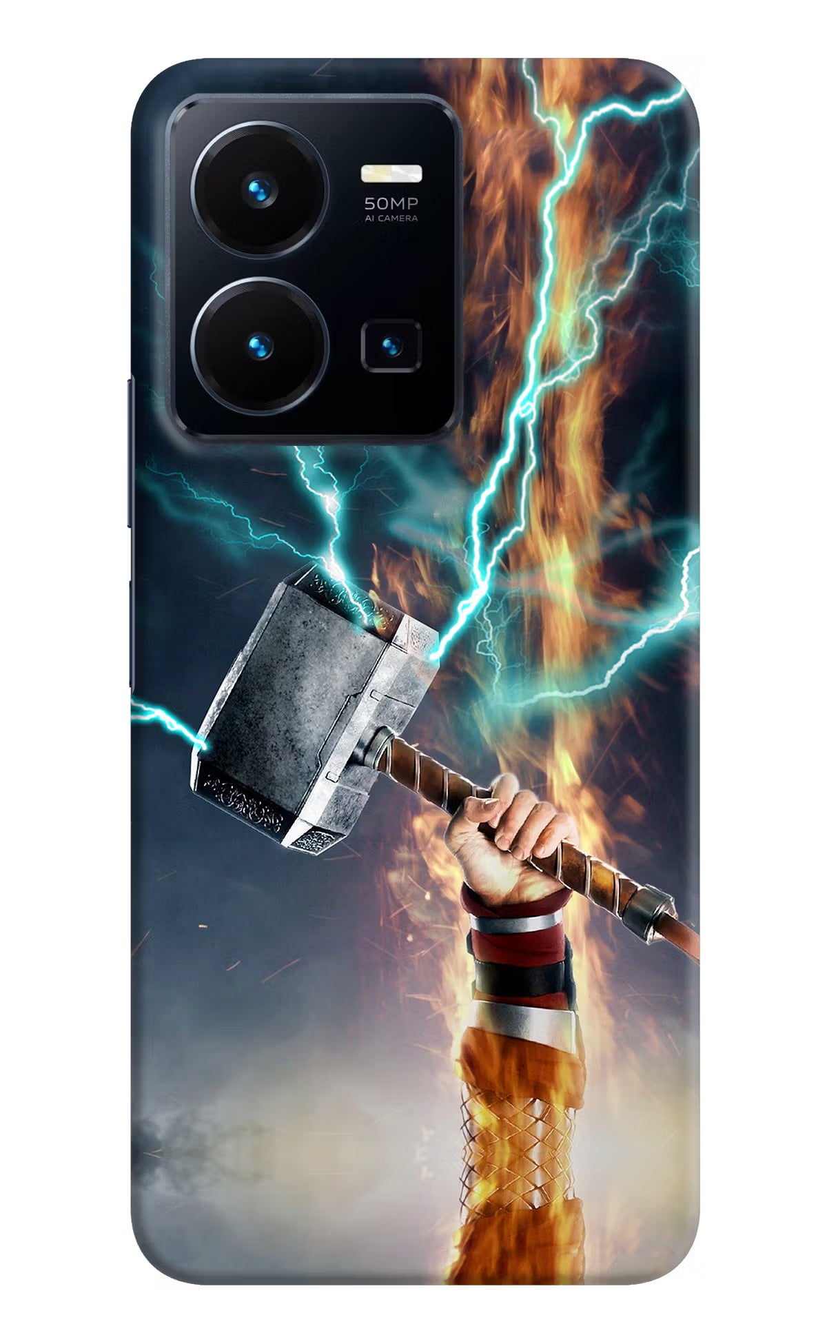 Thor Hammer Mjolnir Vivo Y35 Hard Case Back Cover by Casekaro