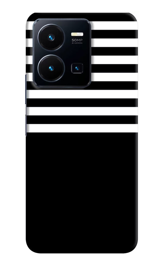 Black and White Print Vivo Y35 Hard Case Back Cover by Casekaro