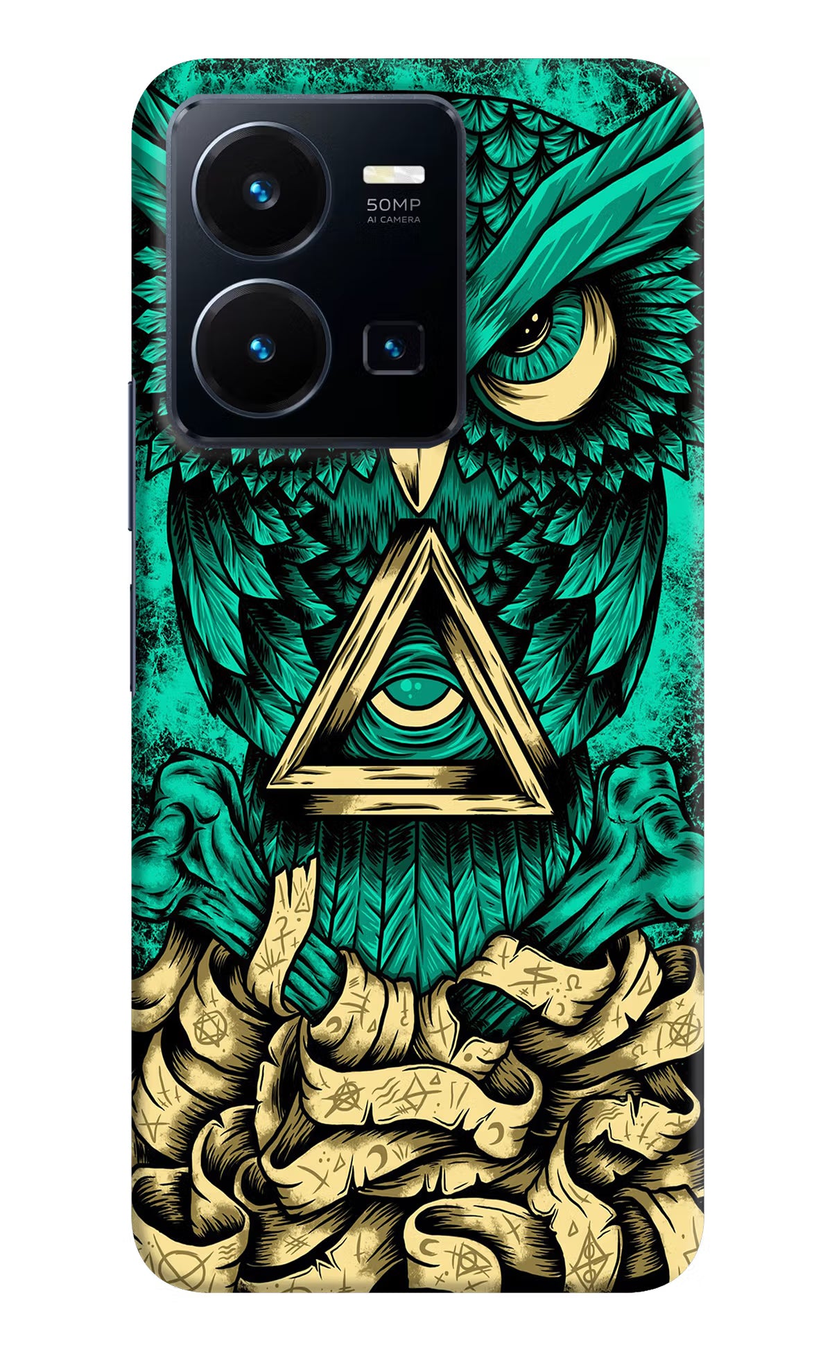 Green Owl Vivo Y35 Hard Case Back Cover by Casekaro