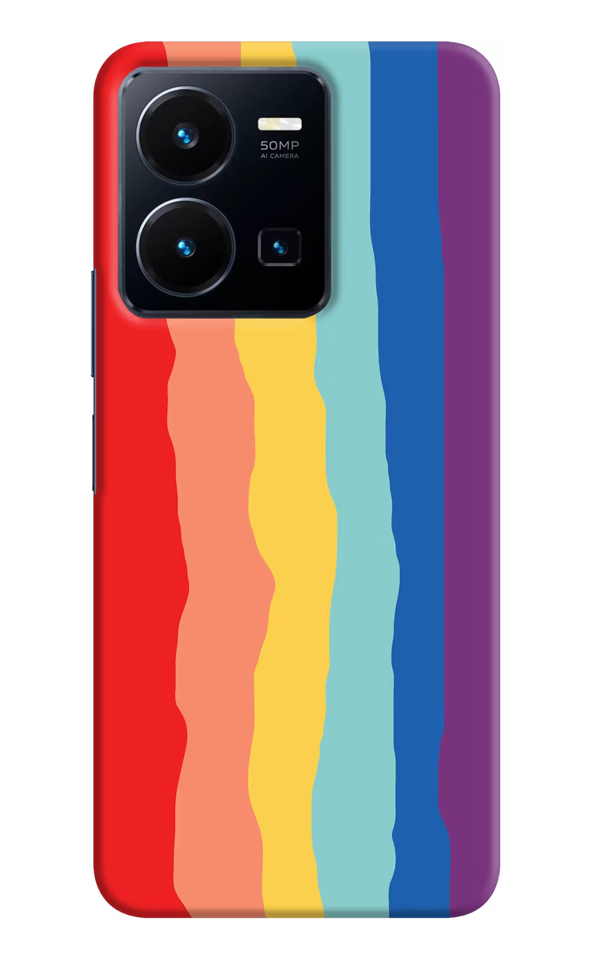Rainbow Vivo Y35 Hard Case Back Cover by Casekaro