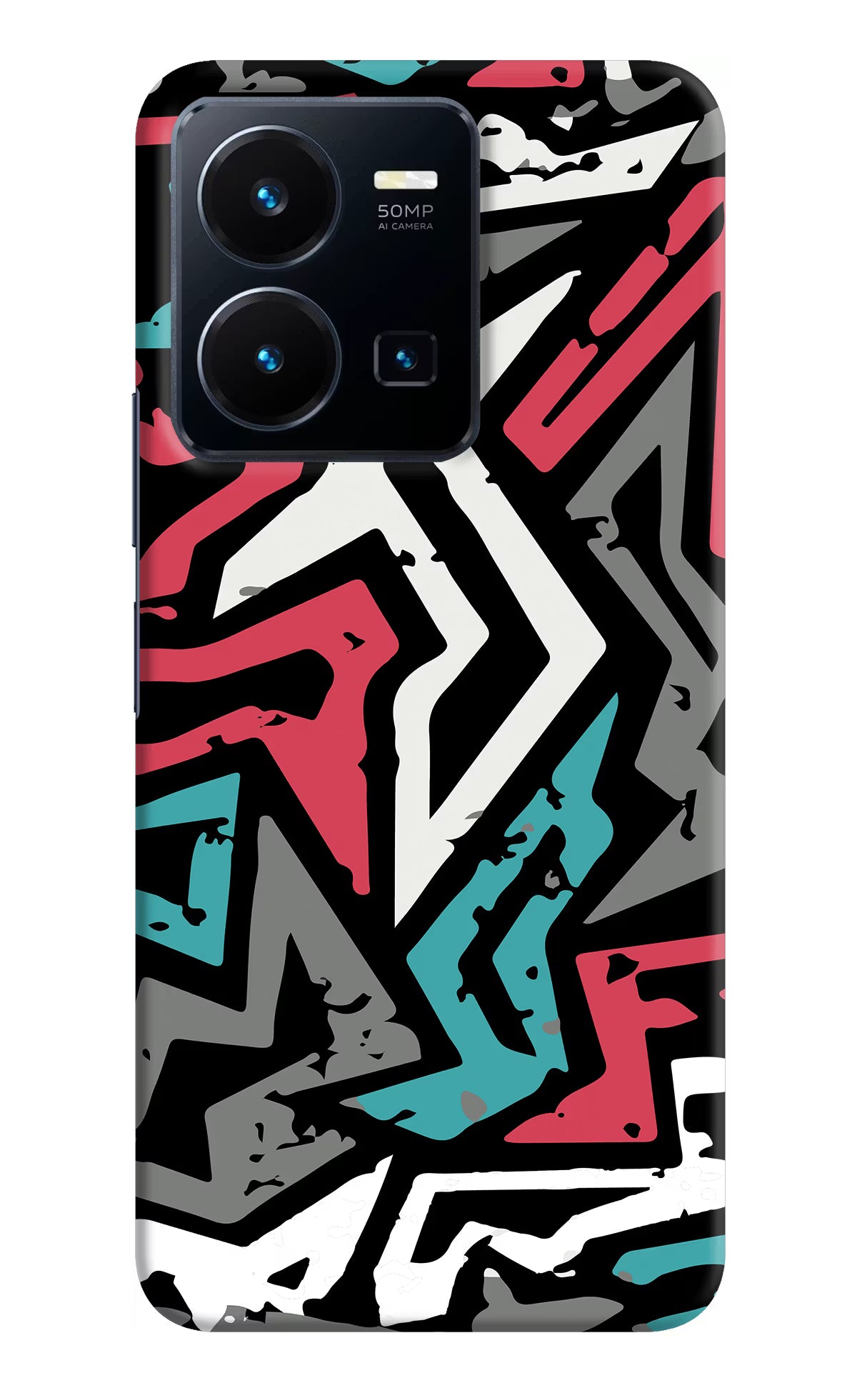 Geometric Graffiti Vivo Y35 Hard Case Back Cover by Casekaro