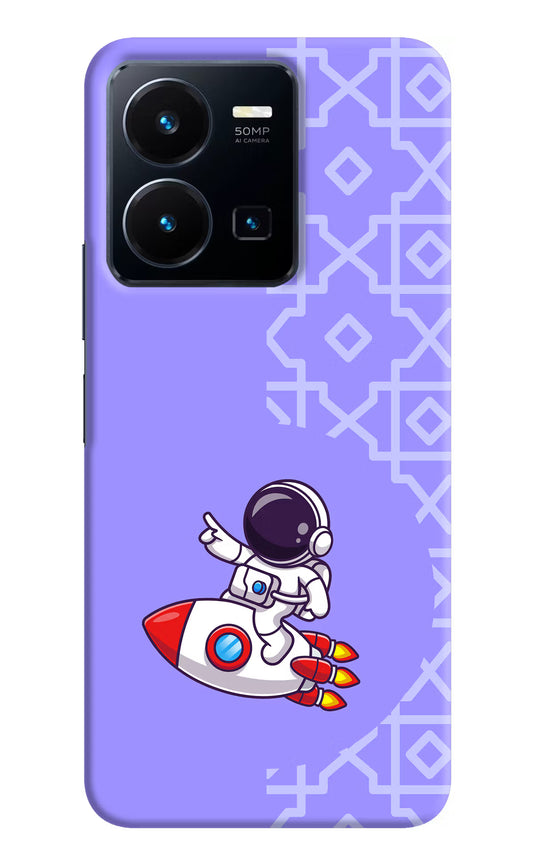 Cute Astronaut Vivo Y35 Hard Case Back Cover by Casekaro