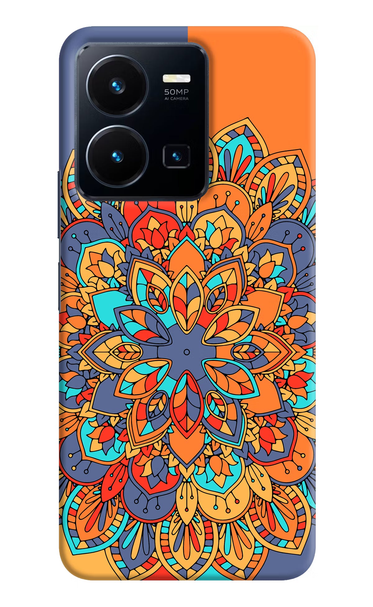 Color Mandala Vivo Y35 Hard Case Back Cover by Casekaro