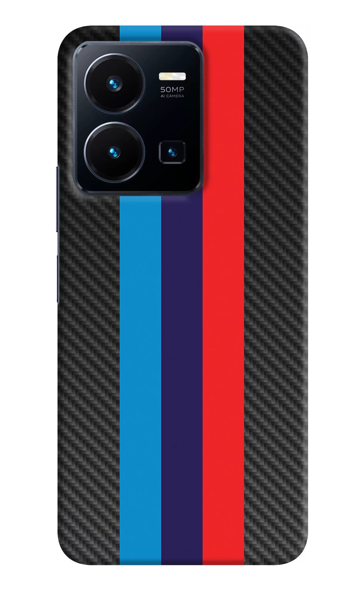BMW Stripes Pattern Vivo Y35 Hard Case Back Cover by Casekaro
