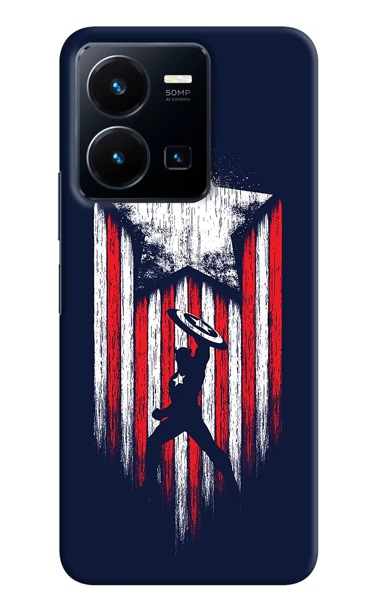 Captain America Marvel Art Vivo Y35 Hard Case Back Cover by Casekaro