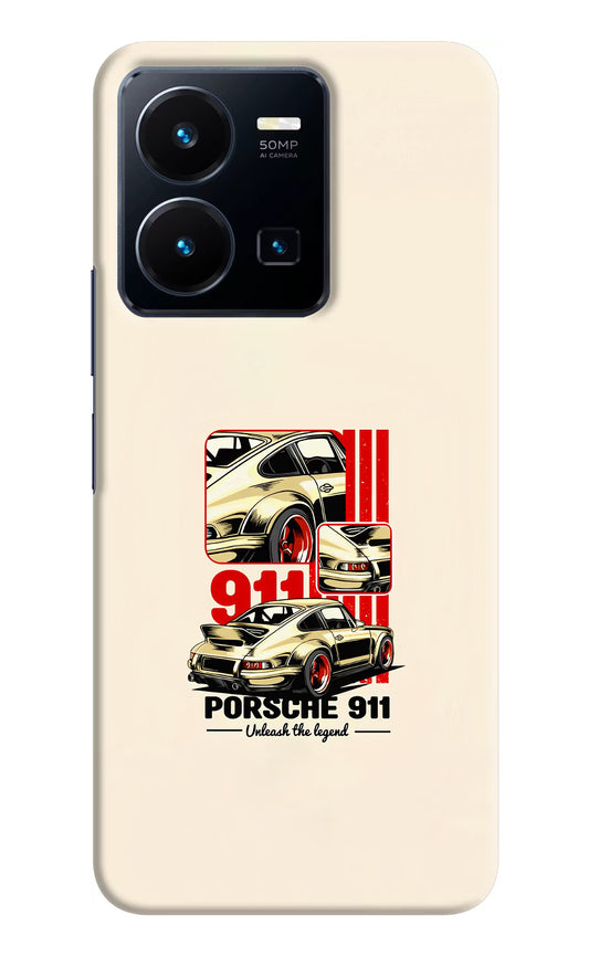 Classic Porsche 911 Vivo Y35 Hard Case Back Cover by Casekaro
