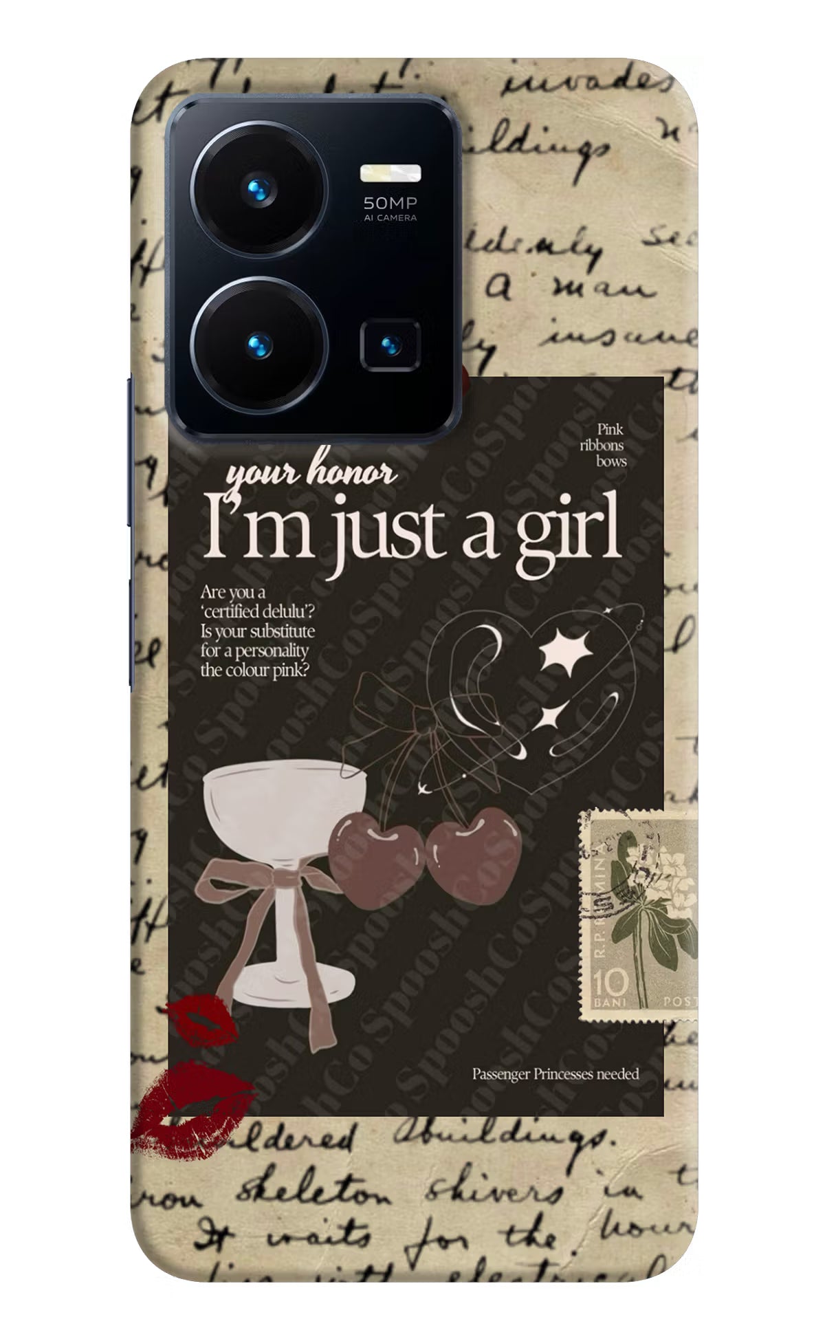 I am just a girl Vivo Y35 Hard Case Back Cover by Casekaro
