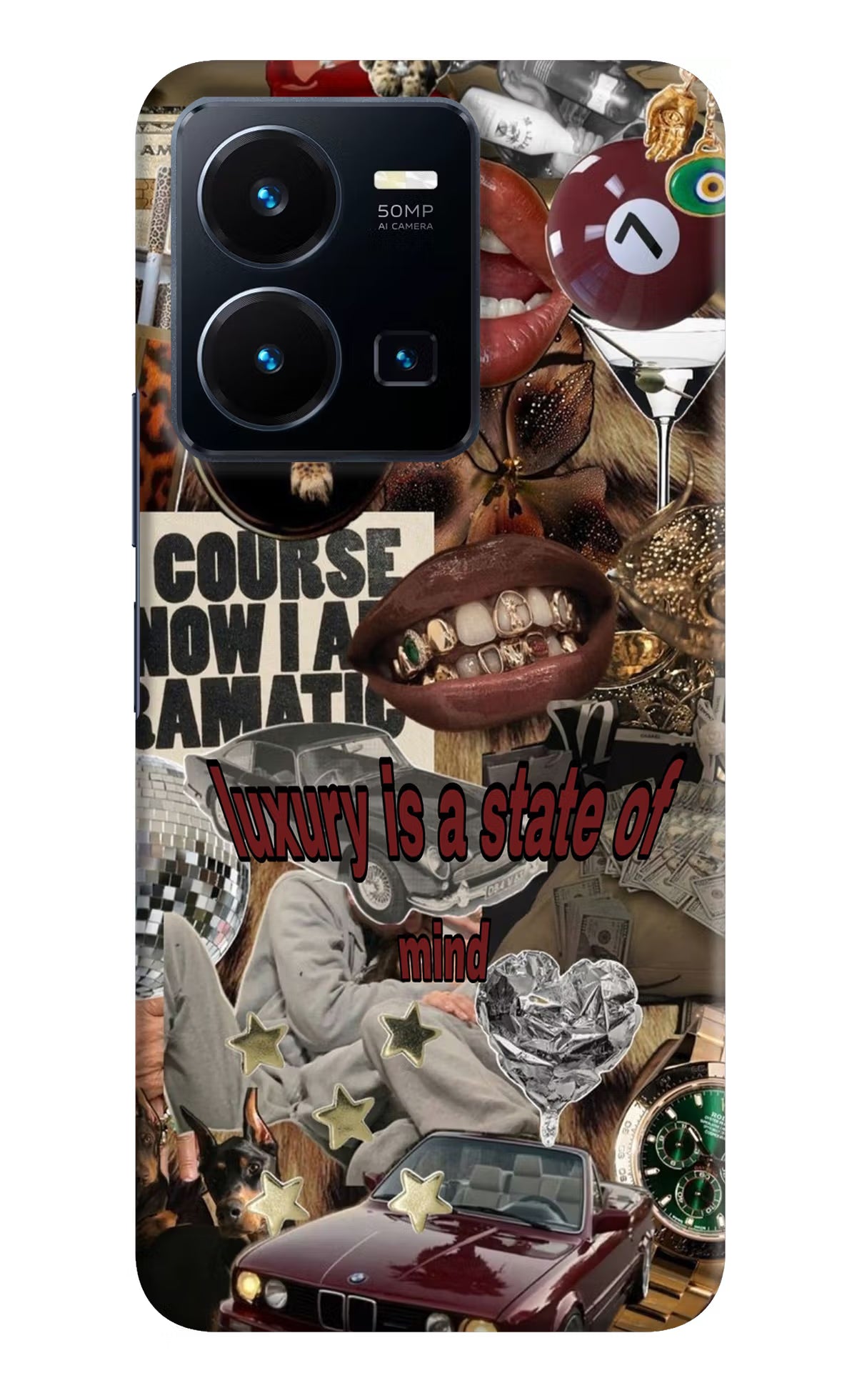 Luxury Vivo Y35 Hard Case Back Cover by Casekaro