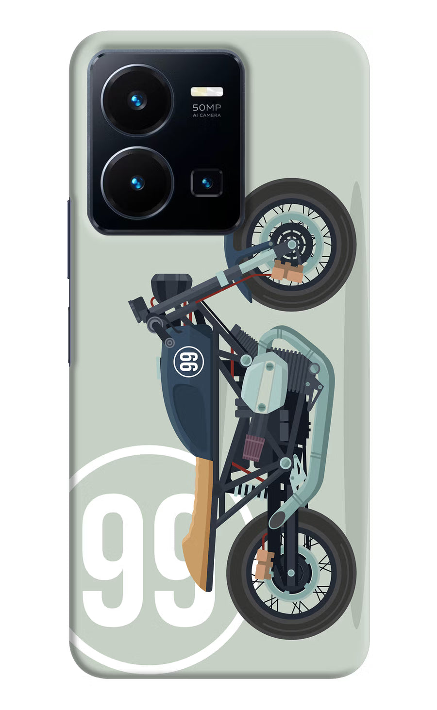 Classic Cafe Racer 99 Vivo Y35 Back Cover, Hard case