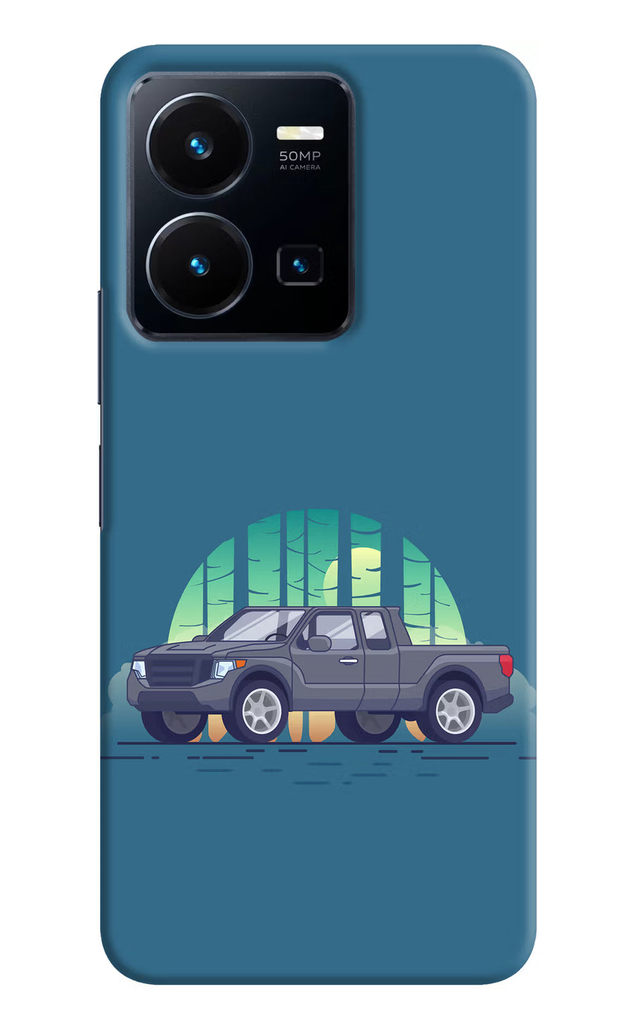Retro Garage Vibe Vivo Y35 Back Cover, Hard case