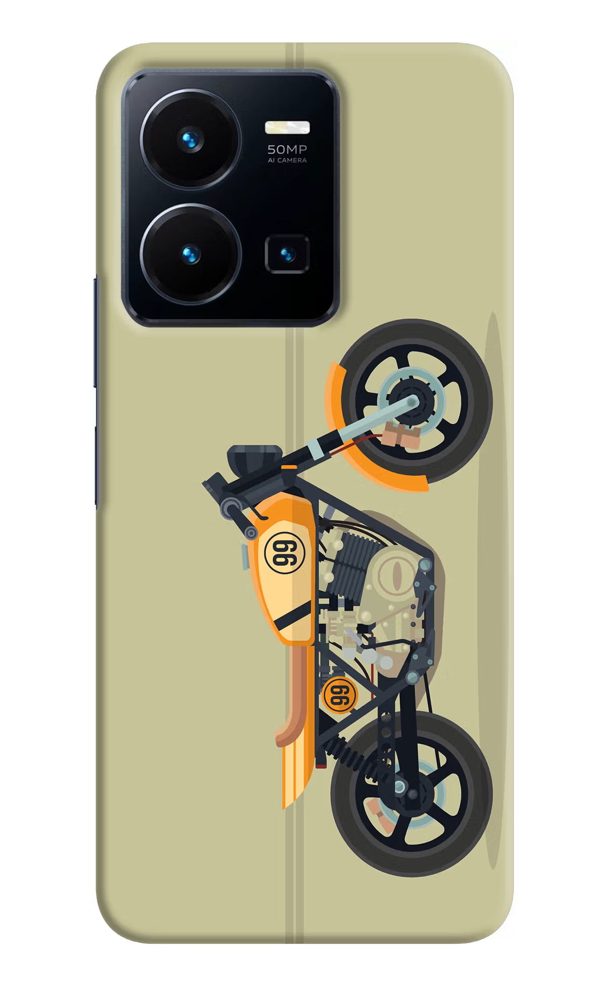 Vertical Speedster Vivo Y35 Hard Case Back Cover by Casekaro