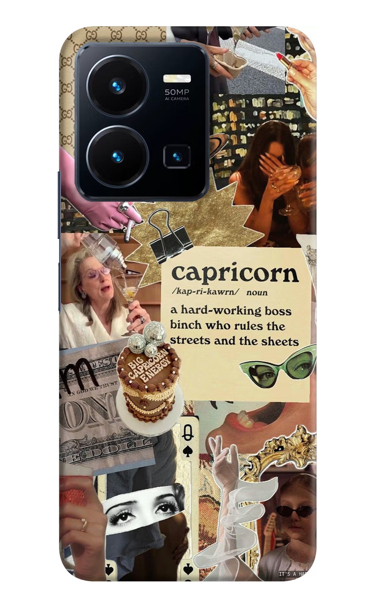 Capricorn Zodiac Vivo Y35 Hard Case Back Cover by Casekaro