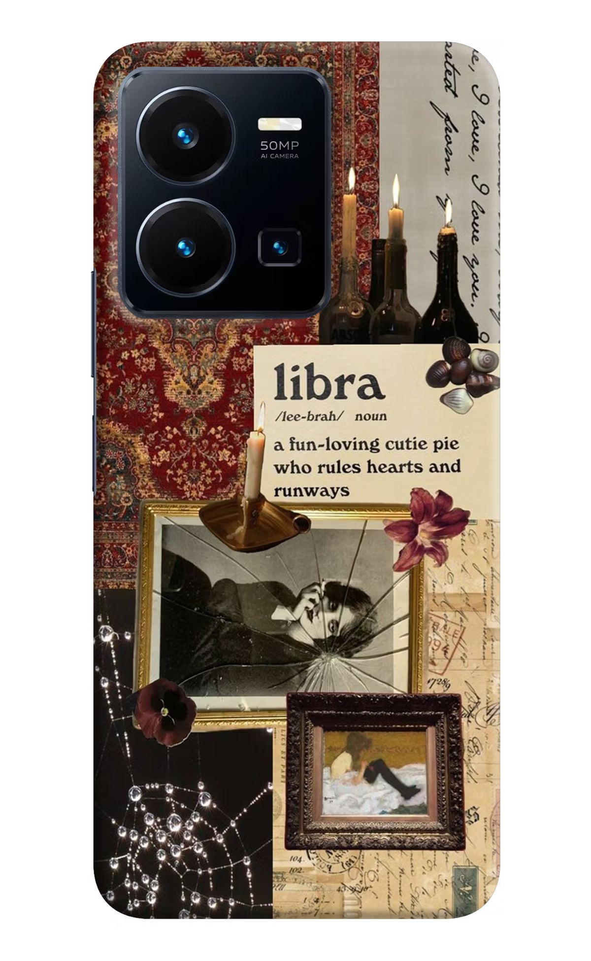 Libra Zodiac Vivo Y35 Hard Case Back Cover by Casekaro