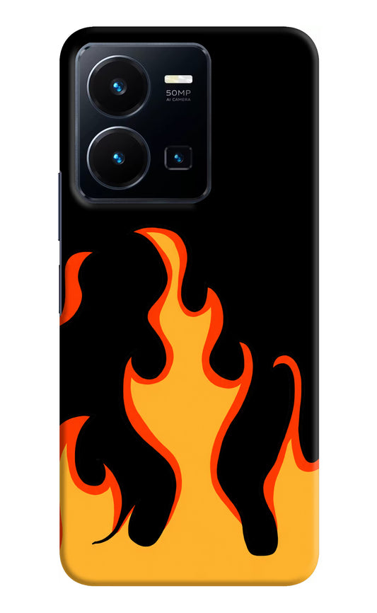 Fired Up – Black Vivo Y35 Hard Case Back Cover by Casekaro