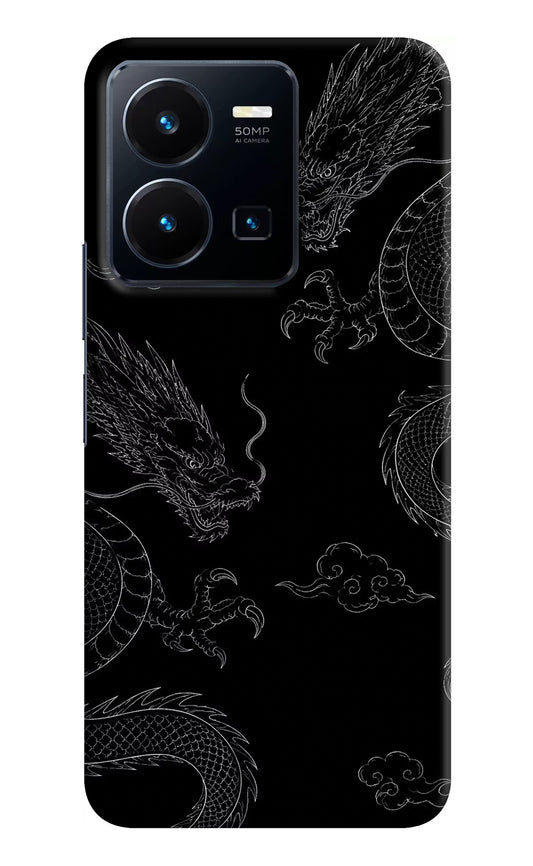 Twin Dragons Vivo Y35 Hard Case Back Cover by Casekaro