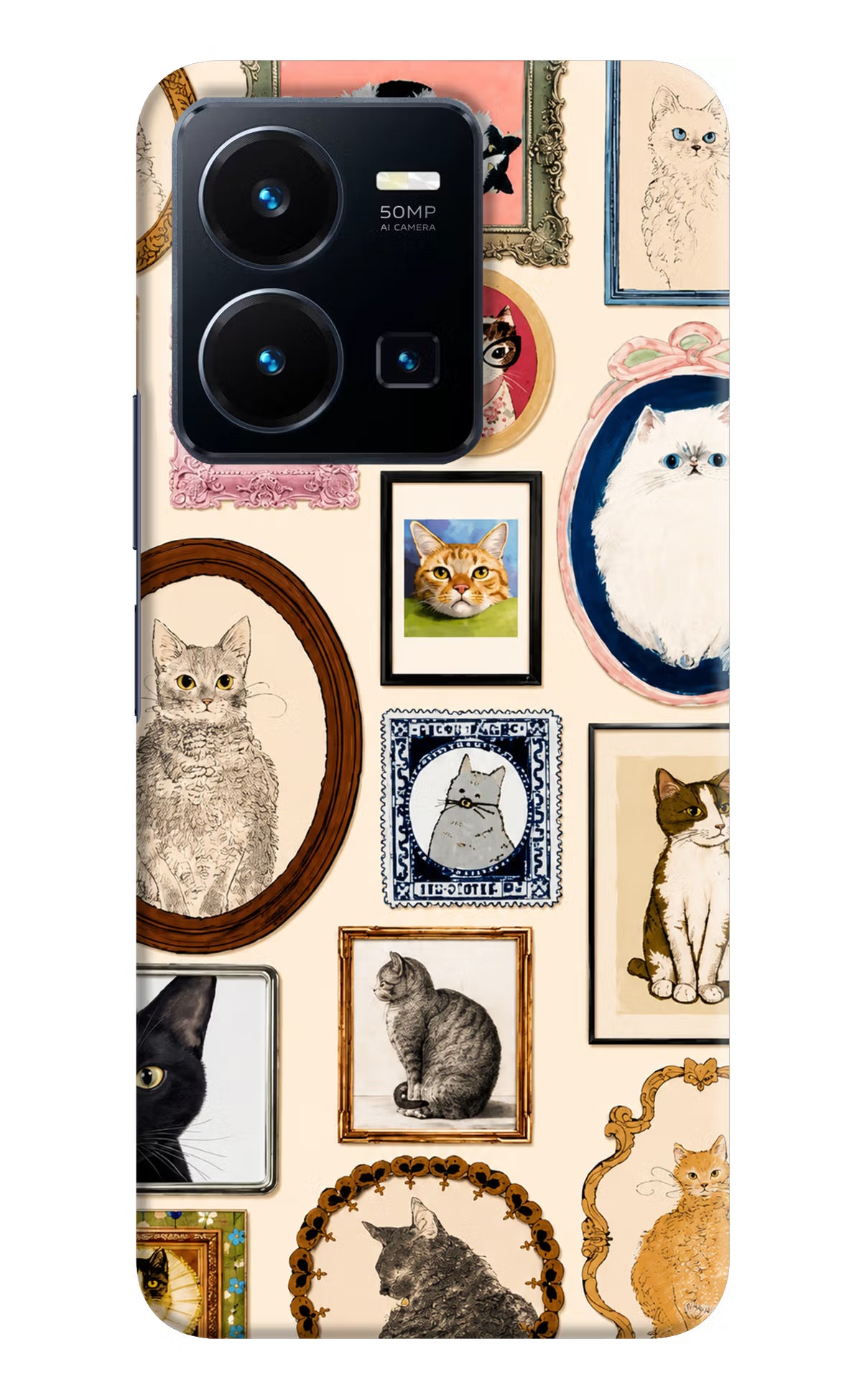 Mirror Cats Vivo Y35 Back Cover